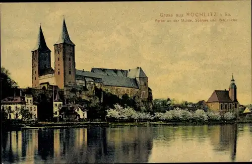 Ak Rochlitz an der Mulde, Schloss, Petrikirche