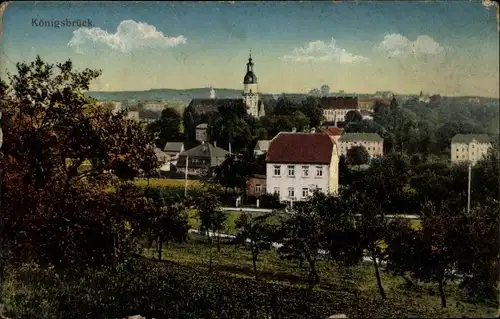 Ak Königsbrück in der Oberlausitz, Blick auf den Ort