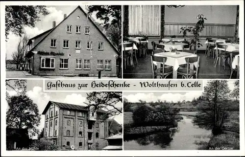 Ak Wolthausen Winsen an der Aller, Gasthaus zur Heideschenke, Oertzepartie, Mühle