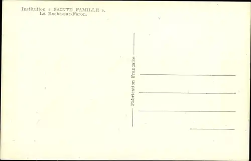 Ak La Roche sur Foron Haute Savoie, Institution Sainte Famille