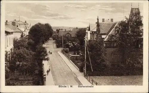 Ak Bünde in Westfalen, Gartenstraße