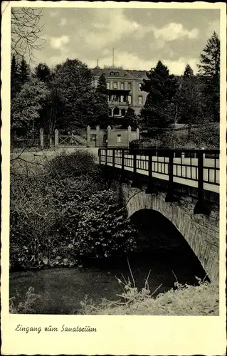 Ak Weilmünster im Taunus Hessen, Kindersanatorium, Eingang