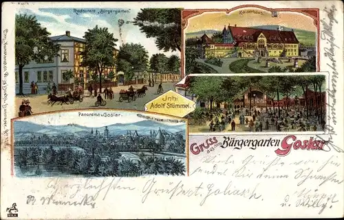 Litho Goslar am Harz, Restaurant Bürgergarten, Panorama