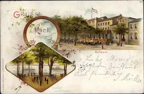 Litho Kiel in Schleswig Holstein, Gasthaus Bellevue