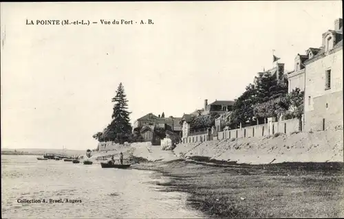 Ak La Pointe Maine et Loire, Vue du Port