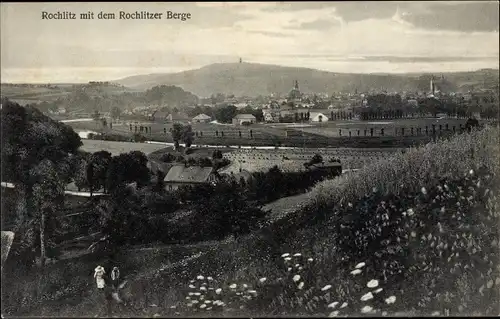 Ak Rochlitz an der Mulde, Panorama, Rochlitzer Berg