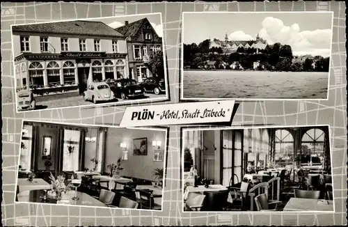 Ak Plön in Holstein, Hotel Stadt Lübeck, Inh. Ernst Clasen, Schloss