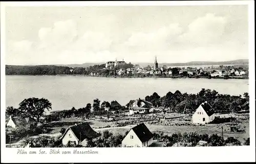 Ak Plön in Holstein, Gesamtansicht vom Wasserturm aus