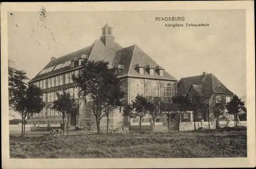 Ak Rendsburg in Schleswig Holstein, Königliche Tiefbauschule