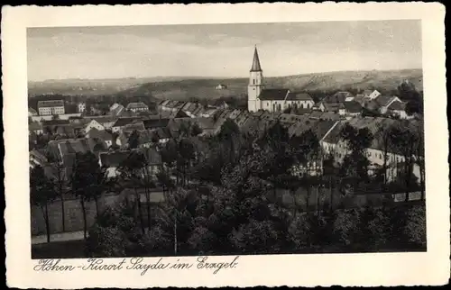 Ak Sayda im Erzgebirge, Teilansicht mit Kirche