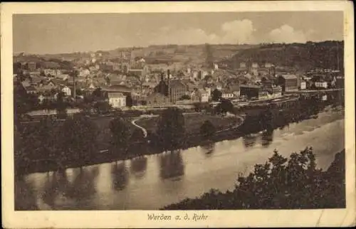 Ak Werden Essen im Ruhrgebiet, Panorama