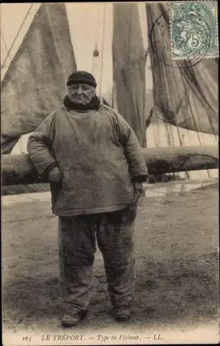Ak Le Treport Seine Maritime, Type de Pêcheur