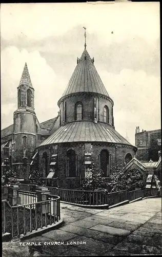 Ak London City England, Temple Church