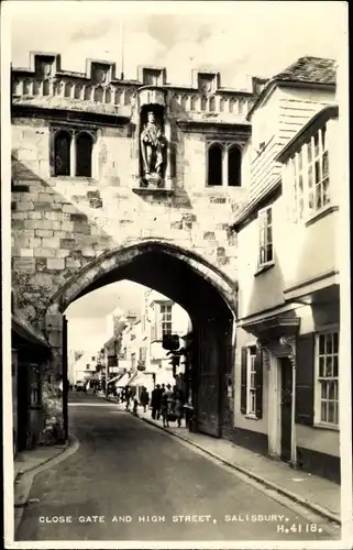 Ak Salisbury South West England, Close Gate and High Street