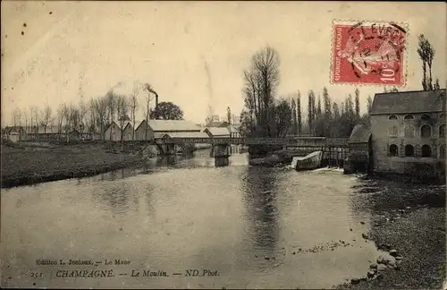 Ak Champagné Sarthe, Le Moulin