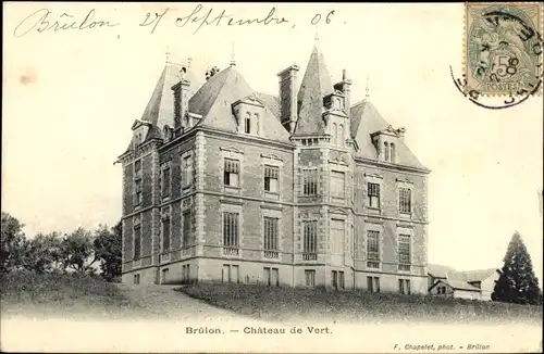 Ak Brûlon Sarthe, Chateau de Vert
