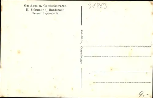 Ak Harderode Coppenbrügge Niedersachsen, Gasthaus Schumann, Panorama vom Kirchplatz