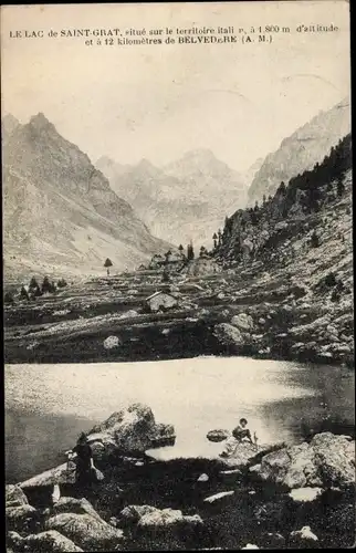 Ak Savoie, Le Lac de Saint Grat, Blick auf den Gebirgssee