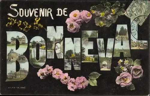 Buchstaben Ak Bonneval Eure et Loir, Souvenir