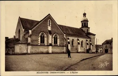 Ak Allonnes Maine et Loire, L'Eglise