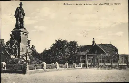 Ak Holtenau Kiel in Schleswig Holstein, An der Mündung des Kaiser Wilhelm Kanals