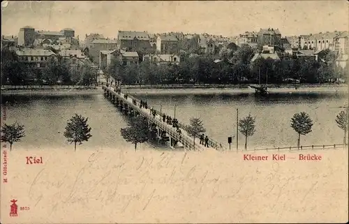 Ak Hansestadt Kiel, Kleiner Kiel, Brücke