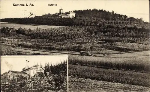 Ak Kamenz Sachsen, Blick auf Hutberg, Hotel