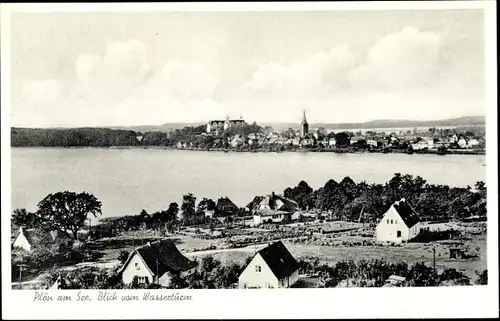 Ak Plön in Holstein, Gesamtansicht vom Wasserturm aus