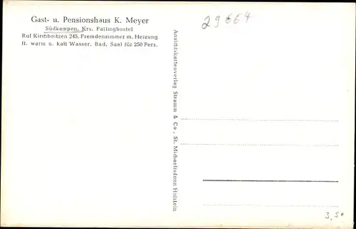 Ak Südkampen Walsrode im Heidekreis, Gasthof von K. Meyer