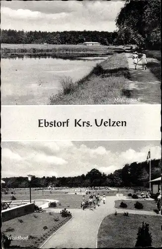 Ak Ebstorf in der Lüneburger Heide, Mühlenteich, Waldbad