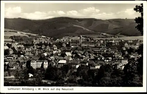 Ak Arnsberg im Sauerland, Panorama Neustadt