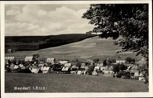 Ak Neudorf Sehmatal im Erzgebirge, Gesamtansicht