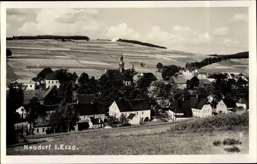 Ak Neudorf Sehmatal im Erzgebirge, Gesamtansicht