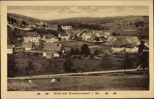 Ak Deutschneudorf im Erzgebirge, Gesamtansicht