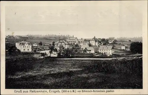 Ak Reitzenhain Marienberg im Erzgebirge, Teilansicht