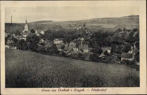 Ak Drebach im Erzgebirge, Niederdorf