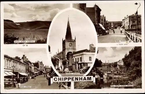 Ak Chippenham Wiltshire South West England, New Road, High Street, Parish Church