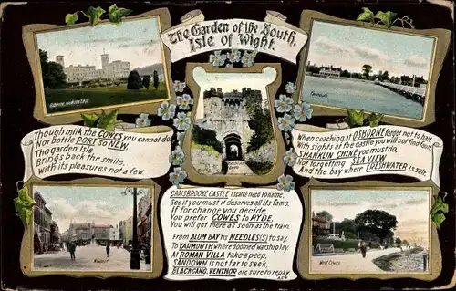 Ak Isle of Wight South East England, Garden of the South, Osborne, Cowes, Ryde, Alum Bay