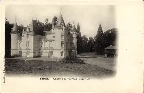Ak Courcelles Sarthe, Chateau de Vadre