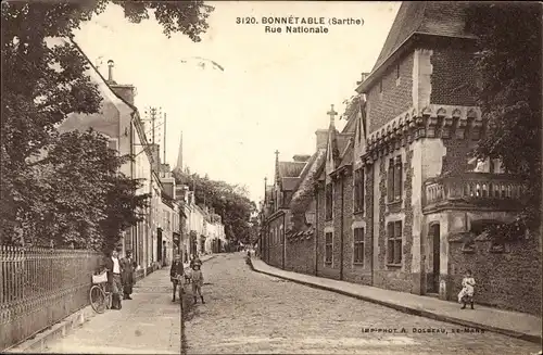 Ak Bonnétable Sarthe, Rue Nationale