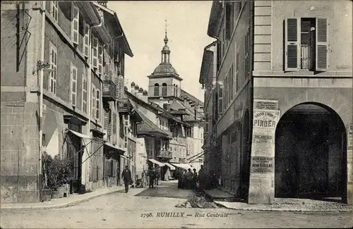 Ak Rumilly Haute-Savoie, Rue Centrale