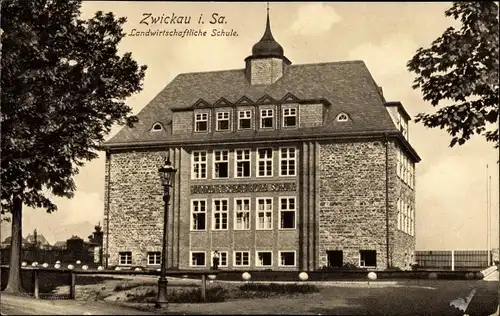Ak Zwickau in Sachsen, Landwirtschaftliche Schule