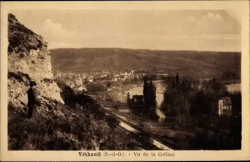 Ak Vétheuil Val-d´Oise, Vu de la Colline