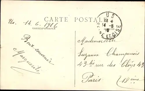 Ak Us Val d´Oise, Une partie de la Vue generale