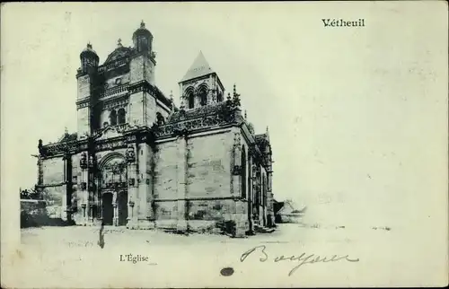 Ak Vétheuil Val-d´Oise, L'Eglise