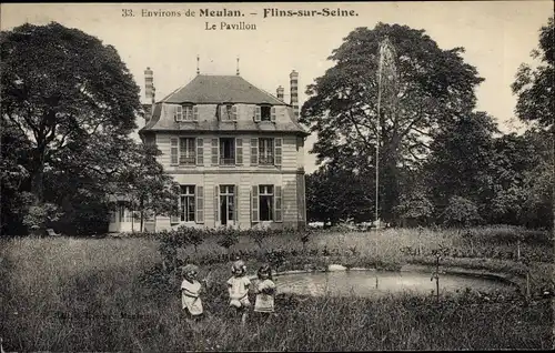 Ak Flins sur Seine Yvelines, Le Pavillon