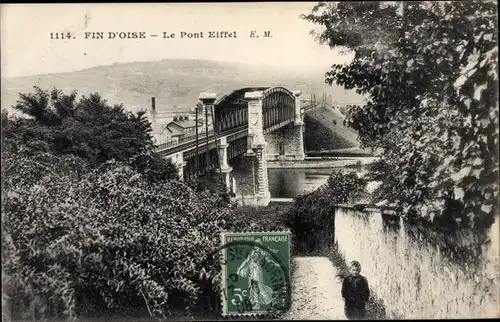 Ak Fin d Oise Yvelines, Le Pont Eiffel