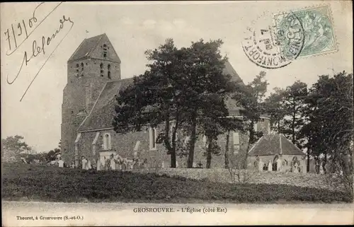 Ak Grosrouvre Yvelines, L'Eglise