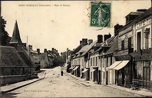 Ak Pont d Ouilly Calvados, Rue de Berjou