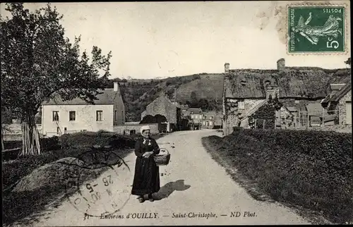 Ak Pont d Ouilly Calvados, Saint Christophe